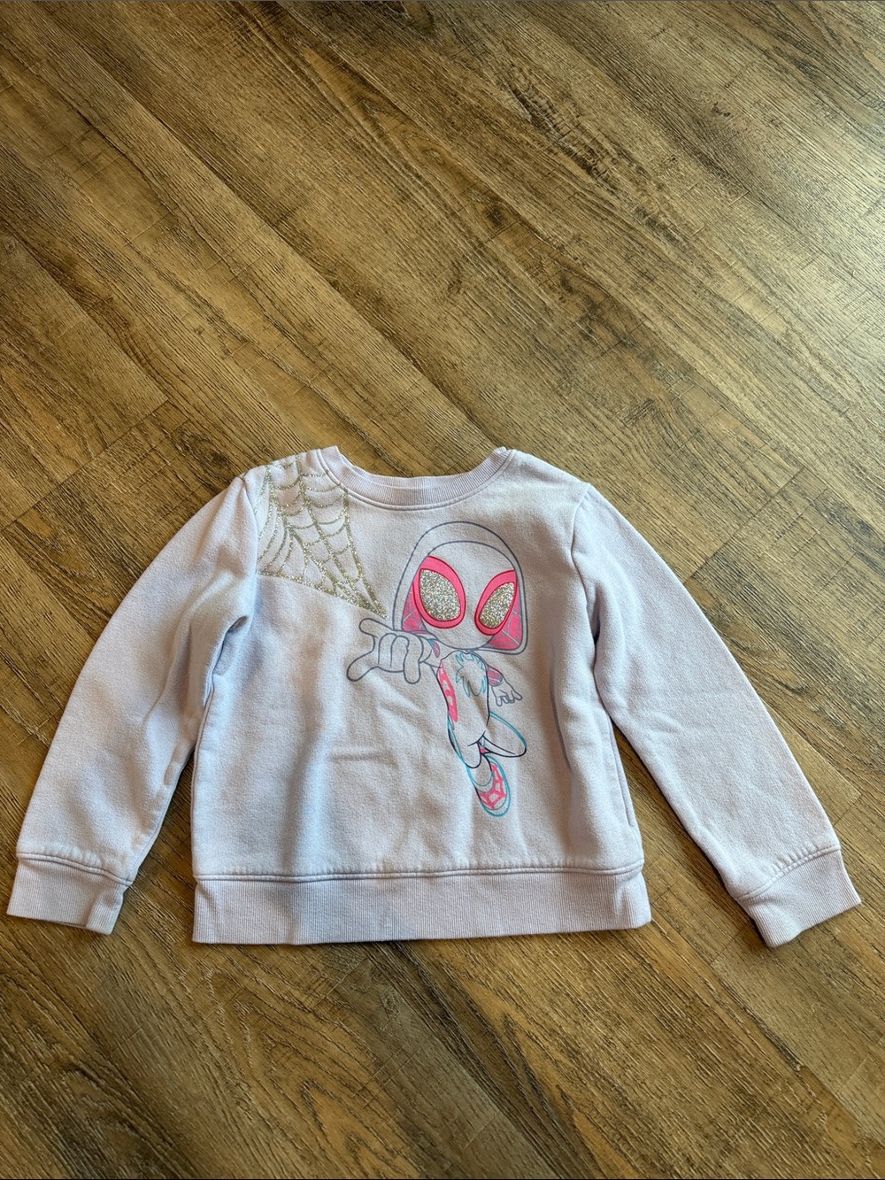 Marvel Girls Pink Spider-Gwen Pullover Sweatshirt